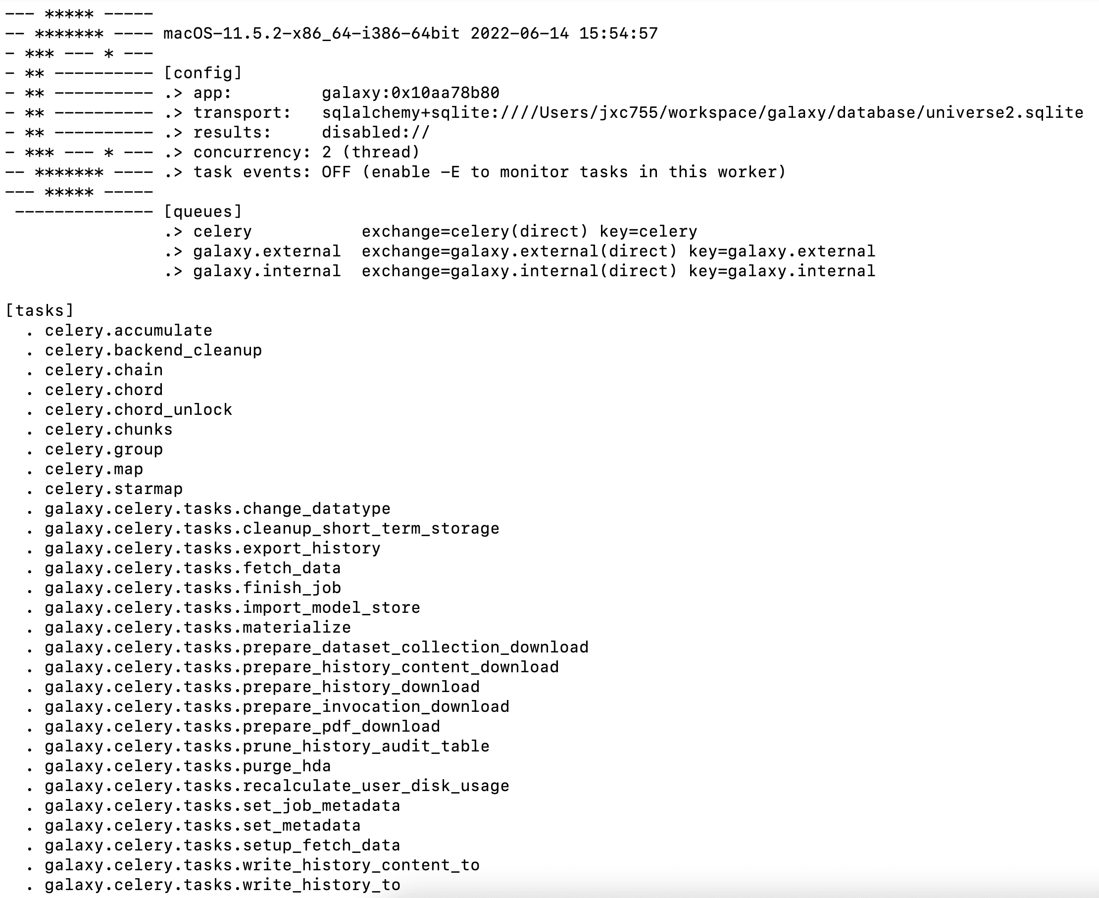Celery tasks being registered at startup